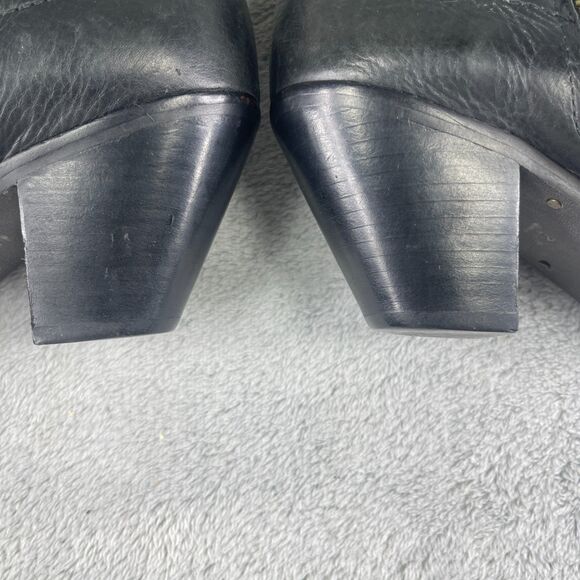 Sam Edelman Louie Womens US 8 M Bootie Black Fringe Leather Side Zip Ankle Boots - Picture 11 of 16